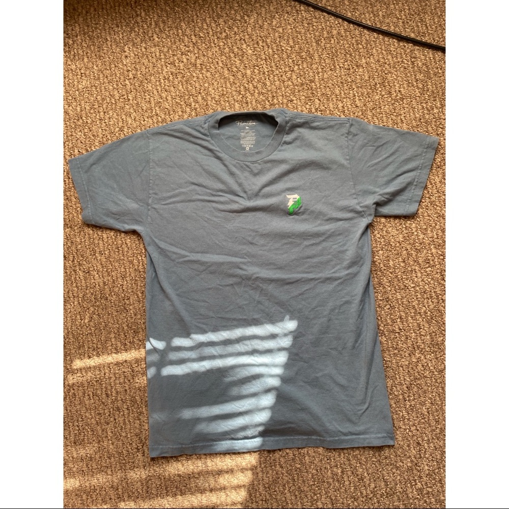 Primitive Skateboarding Sky Blue Flag Logo & Design T-Shirt